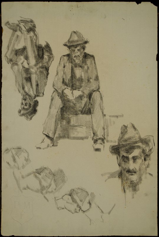 1905 ca. (studio di figure per il I pannello)